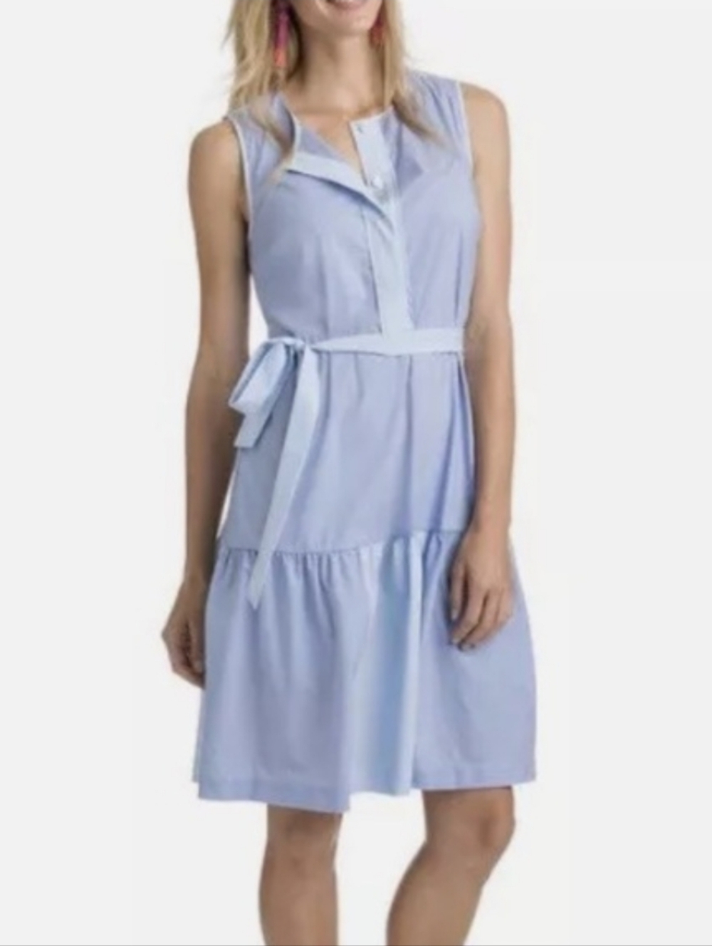 Vineyard Vines Women's 00 Mixed Stripe Shirt Dress Blue Nautical Boho